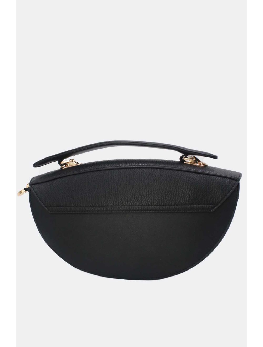 Sac à Main Effet Grainé Noir