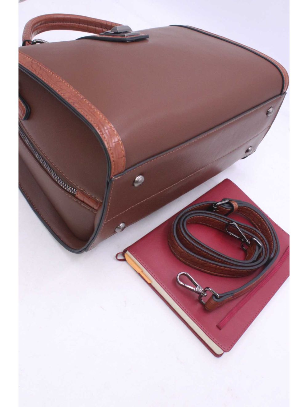 Sac Docteur Effet Crocodile Cafe Marron