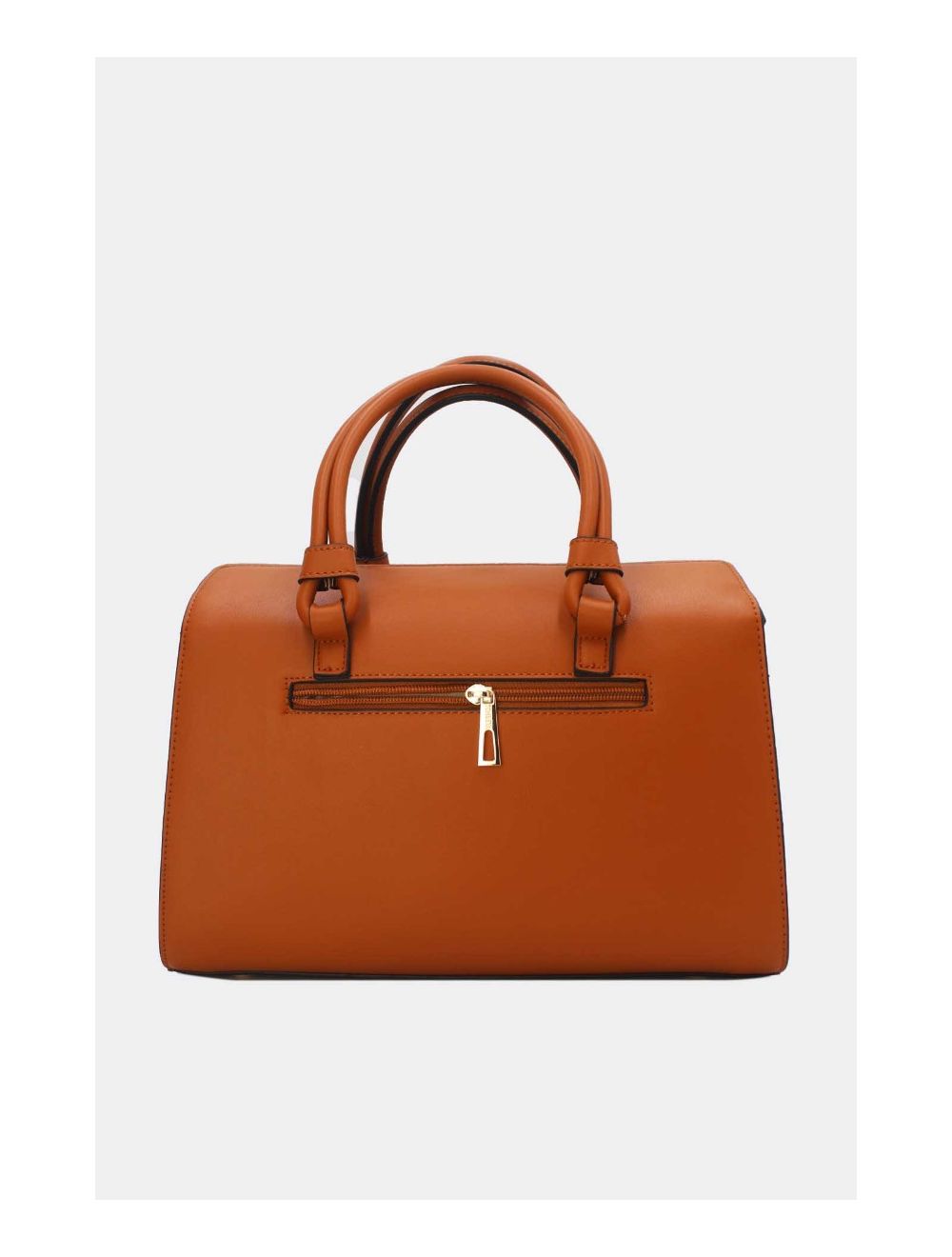 Sac à Main Effet Tressé Multipoches Marron Cafe