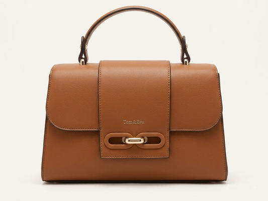 Sac à Main Femme Avec Languette Marron