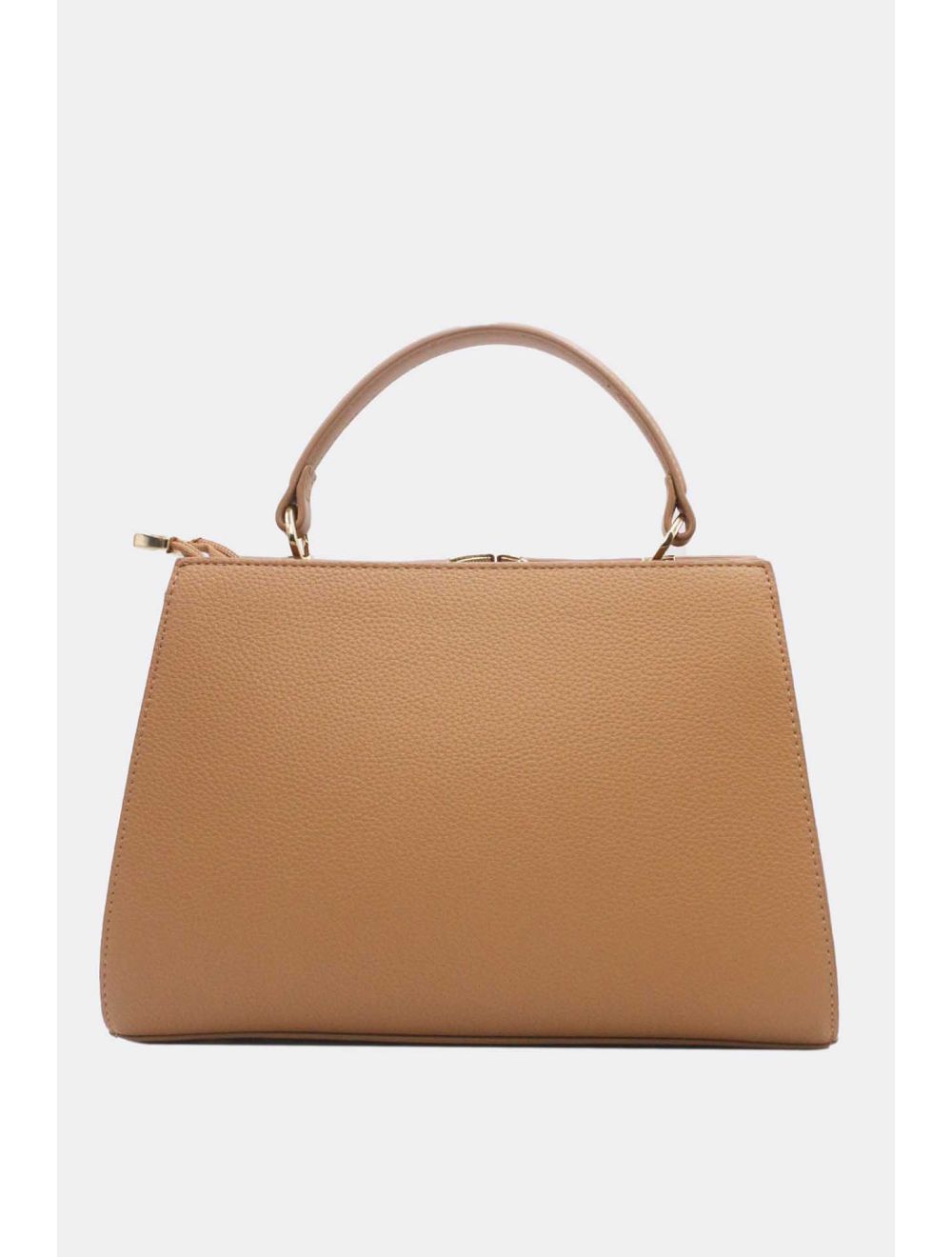 Sac à Main Effet Grainé Khaki
