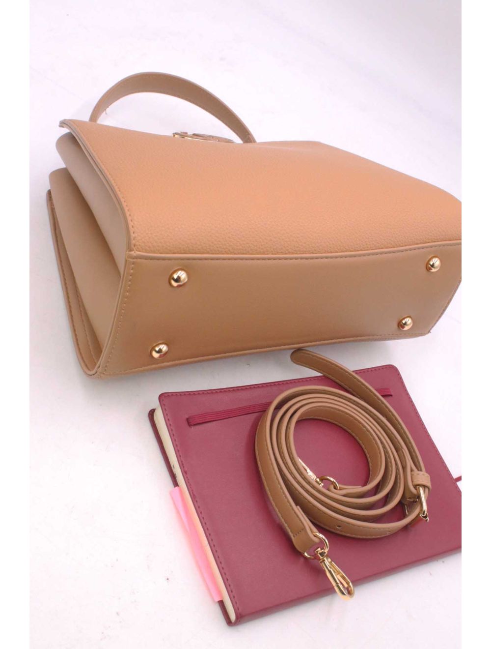 Sac à Main Effet Grainé Khaki