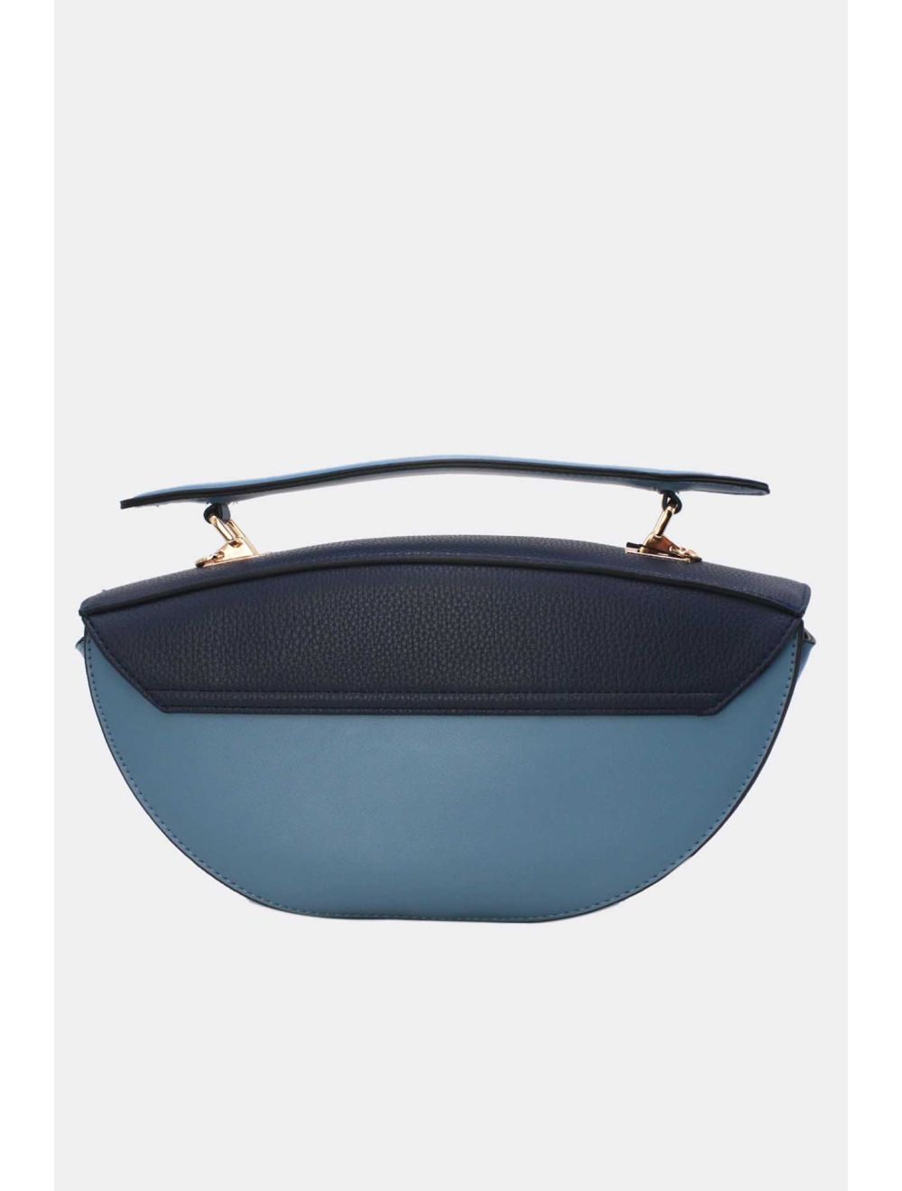 Sac à Main Effet Grainé Bleu