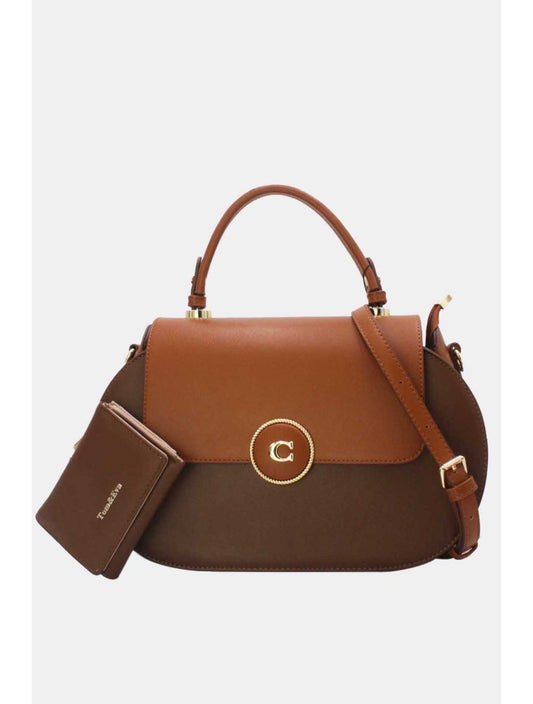 Sac à Main Avec Portefeuille 2 in 1 Marron