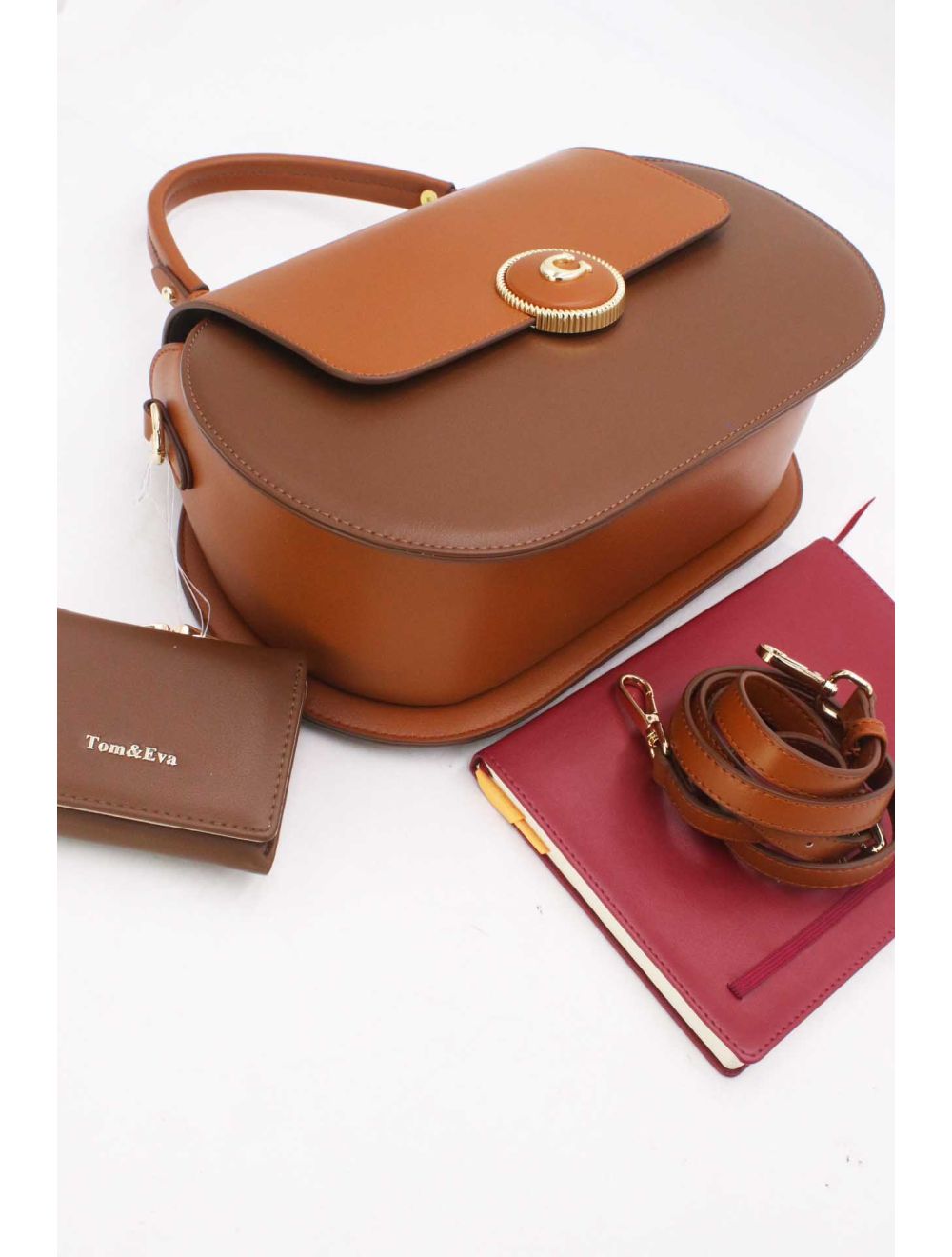 Sac à Main Avec Portefeuille 2 in 1 Marron