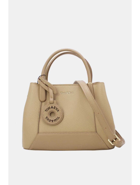 Petit Sac à Main Effet Cuir Grainé Beige