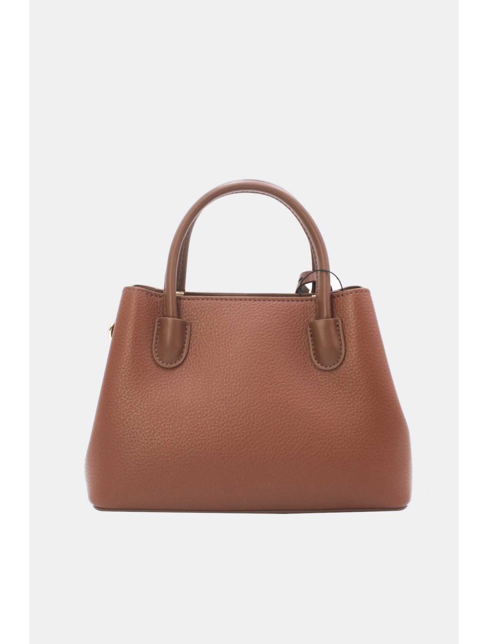 Petit Sac à Main Effet Cuir Grainé Marron