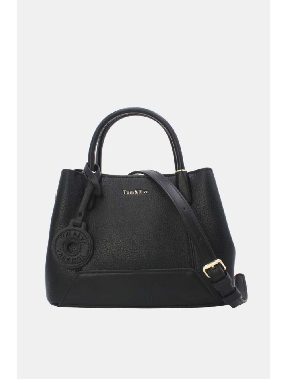 Petit Sac à Main Effet Cuir Grainé Noir