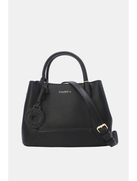 Petit Sac à Main Effet Cuir Grainé Noir