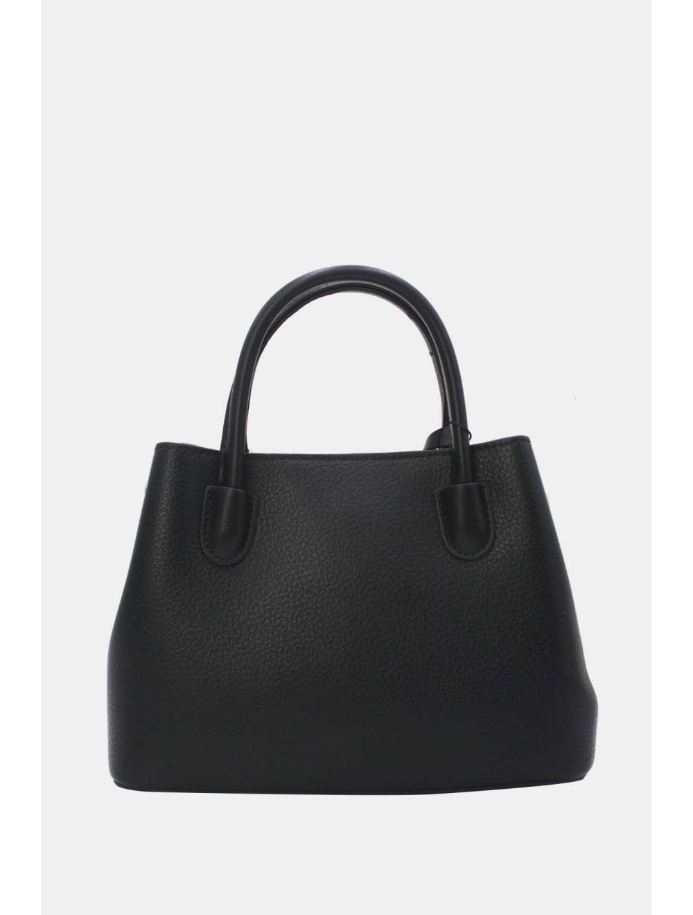 Petit Sac à Main Effet Cuir Grainé Noir