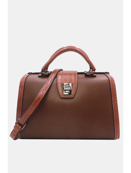 Sac Docteur Effet Crocodile Cafe Marron