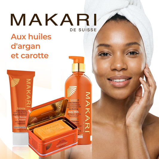 Makari Huile d'argan et carotte  - Gamme 3 produits