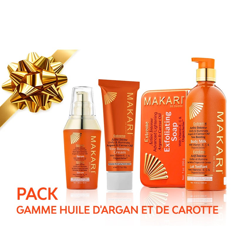 Makari Huile d'argan et carotte  - Gamme 4 produits